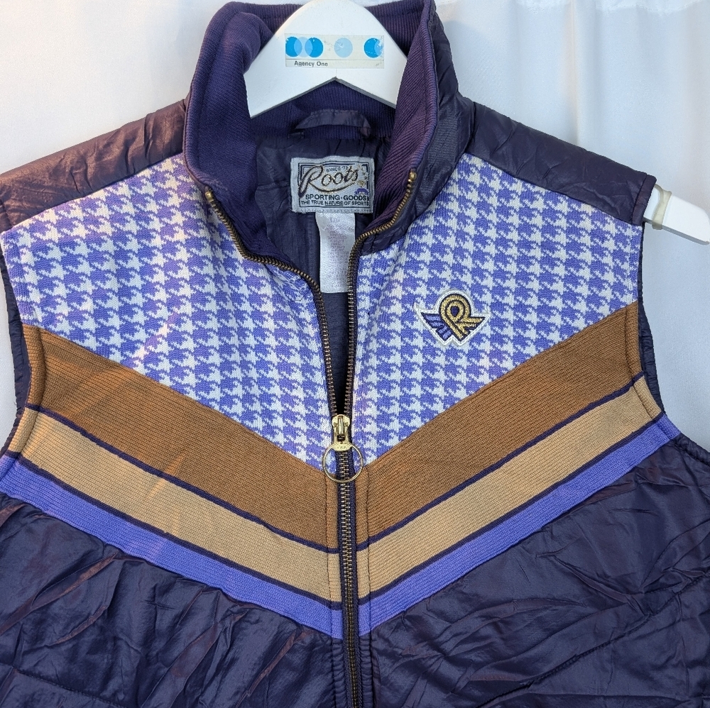 Roots Vintage Purple Vest Size L In EUC - Picture 2 of 9